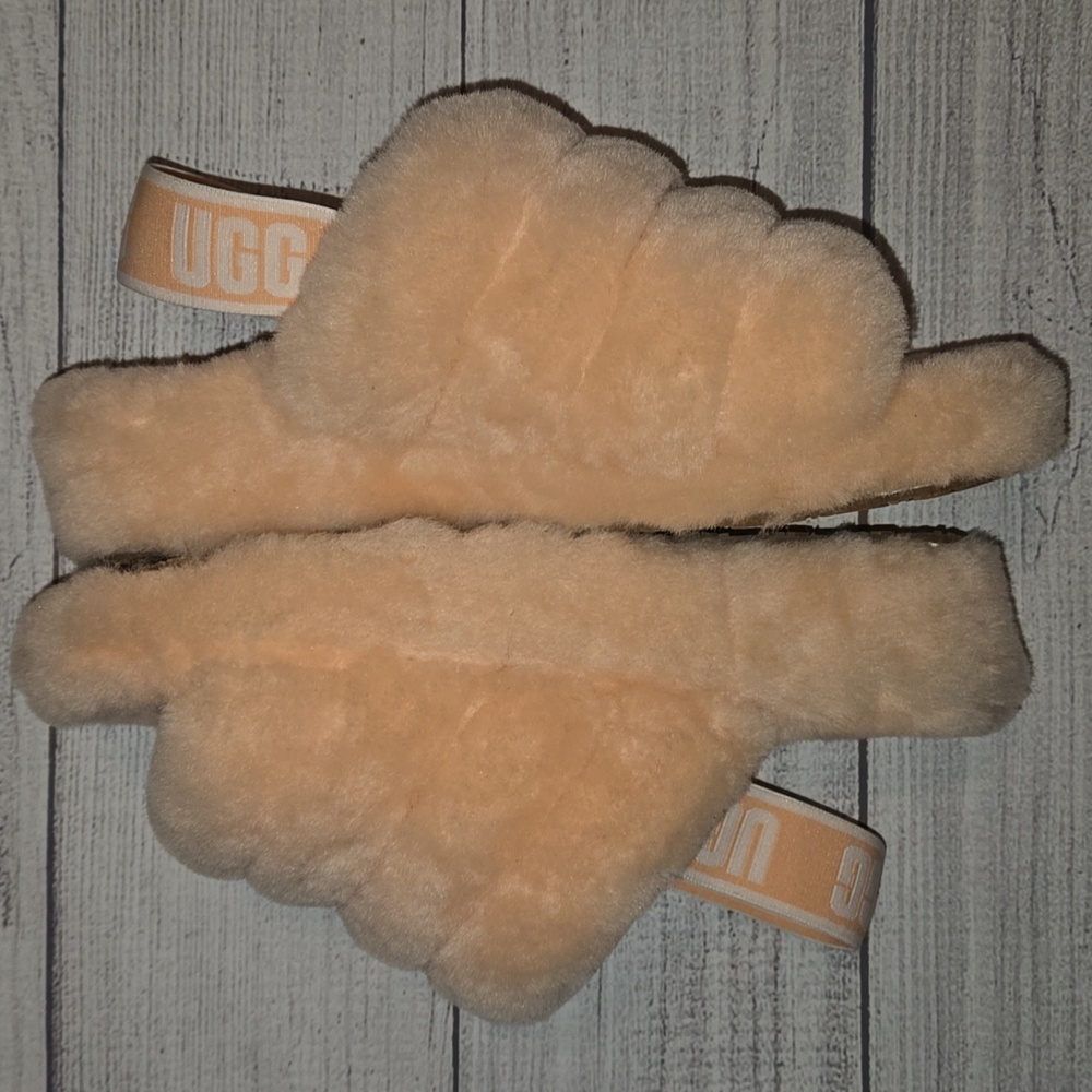 UGG Women's Fluff Yeah Slides Scallop Size 7 - Picture 3 of 8